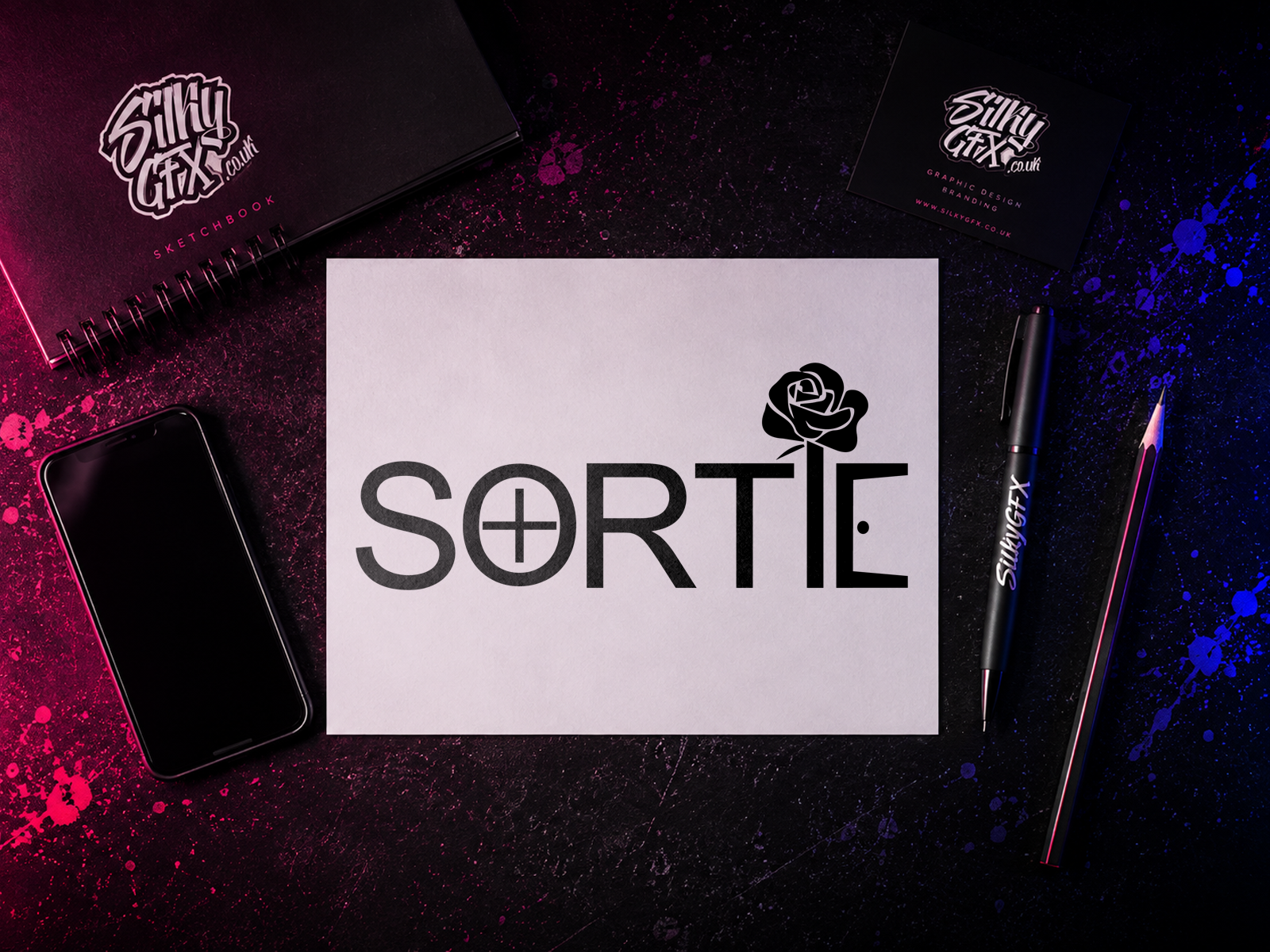 The Sortie Project logo featuring window, rose and doorway symbolism
