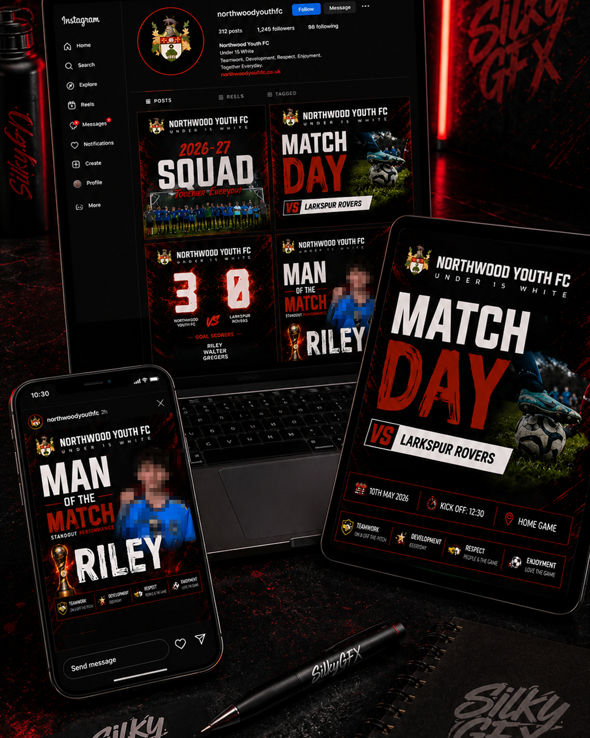 Northwood Youth FC - Social Media Graphics